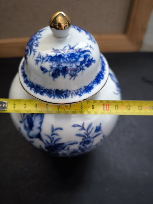 Pote porcelana azul e branco