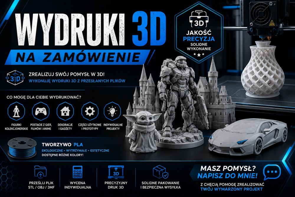 Naprawa komputerów, laptopów Instalacja Windows Linux Łukowa i okolice Wydruki 3D