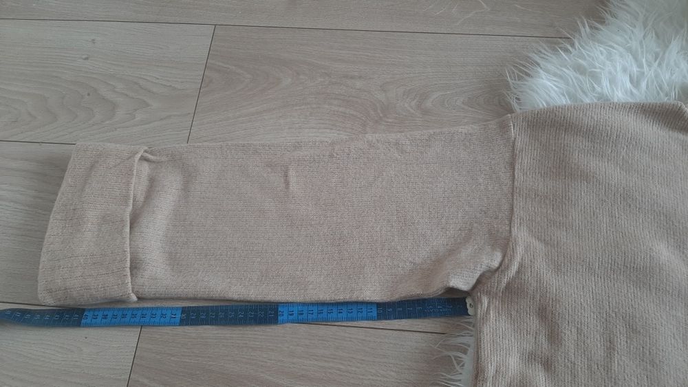 Sweter Zara bezowy carmel polgolf oversize M 38