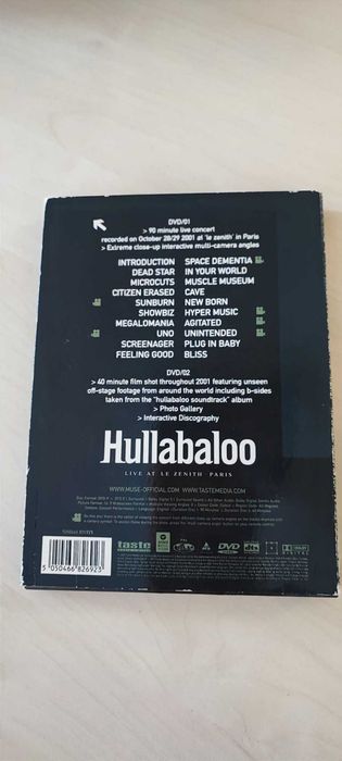 DVD Duplo Muse – Hullabaloo: Live at Le Zénith, Paris (2002) – Edição Especial
