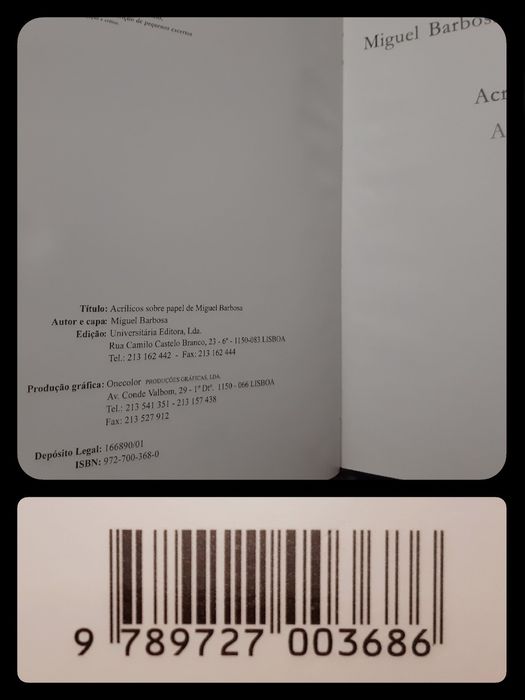 livro de arte: "Acrílicos sobre papel de Miguel Barbosa"