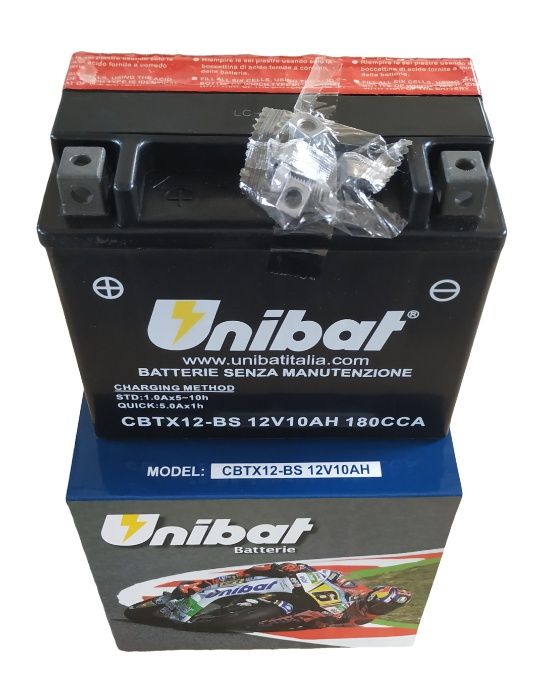 Akumulator Unibat AGM CBTX12-BS YTX12-BS ETX12-BS 10Ah 180A 12V NOWY