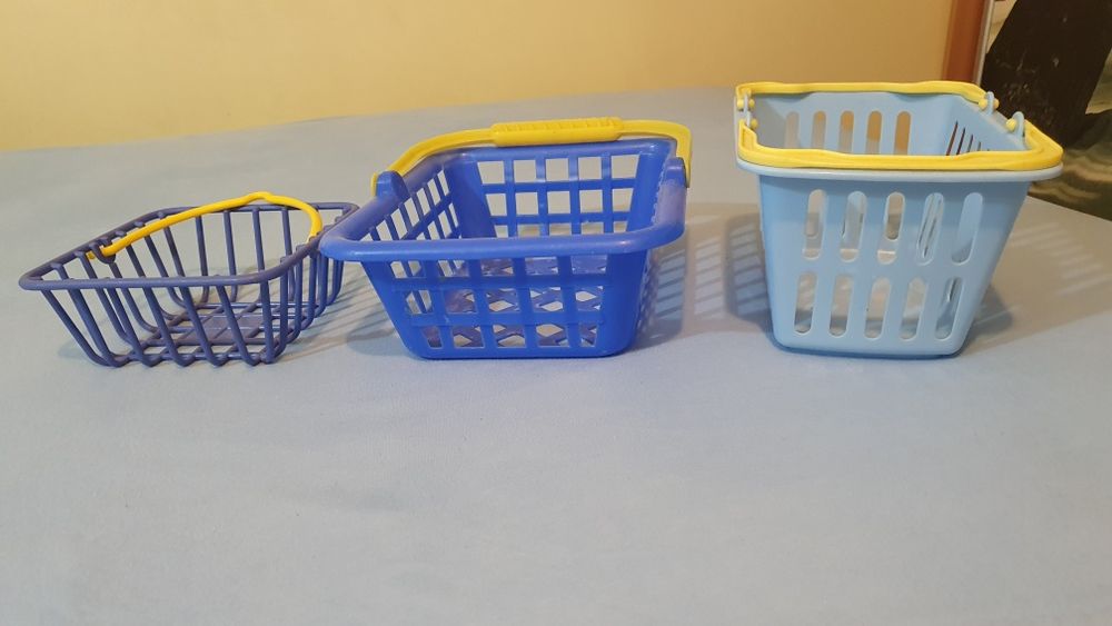 3 koszyki do zabawy w sklep