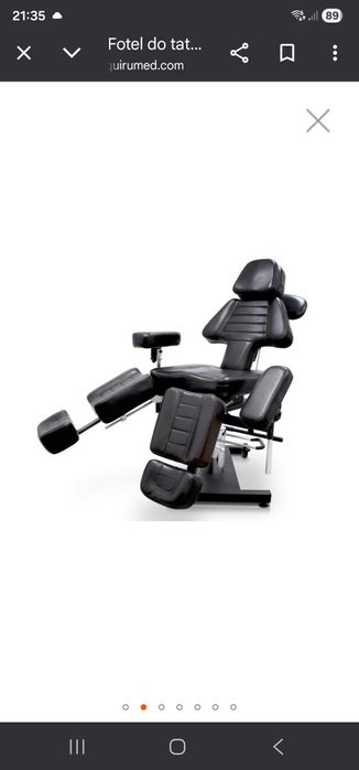 Fotel do tatuażu - hydrauliczny,czarny z pełną regulacją