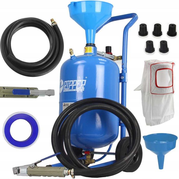 KOMPRESOR OLEJOWY sprężarka 150L 3 tłoki 400v+ PIASKARKA 19l + WĄŻ 10M