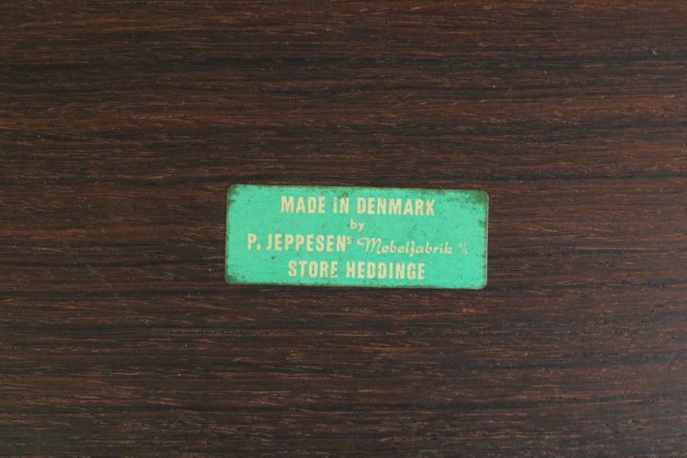 Cadeiras Grete Jalk da déc. 60 em pau santo e couro | Mid Century