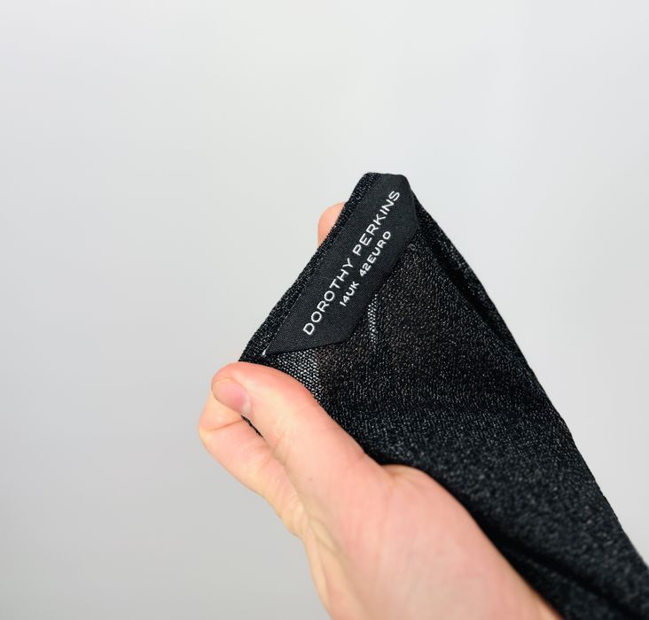 Czarny połyskujący długi kardigan XL 42 Dorothy Perkins