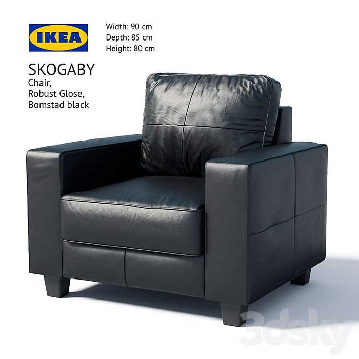 Cadeira/sofá pele modelo Skogaby Ikea, 1 lugar