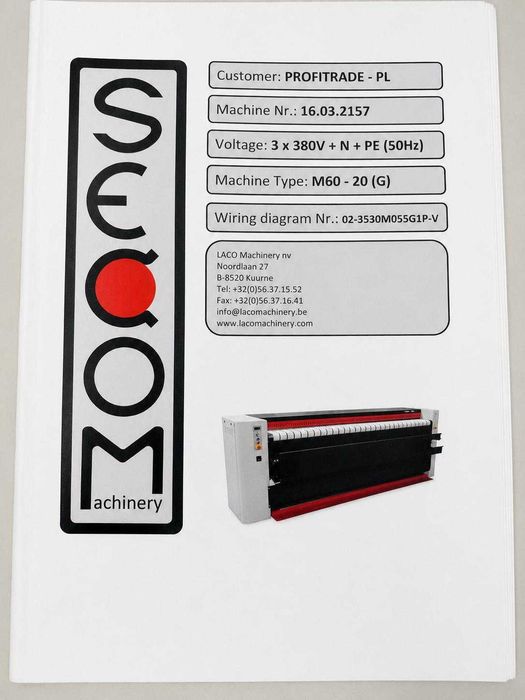 Magiel przemysłowy SECOM M60-20 G – gazowy 200 cm