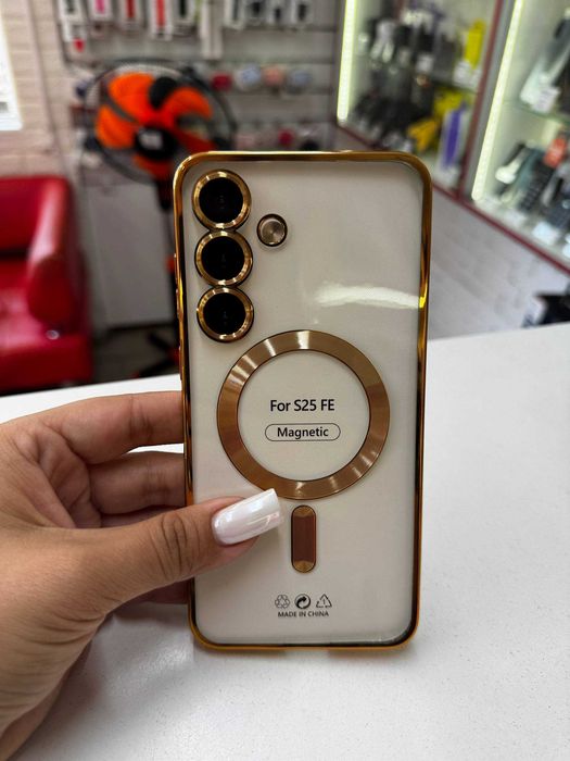 Чохол Chrome MagSafe для Samsung Galaxy S25 FE / Чехол хром самсунг