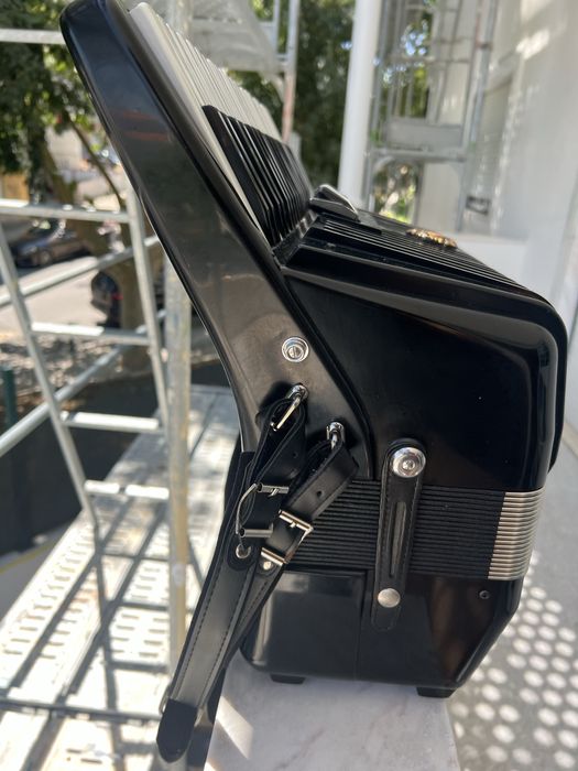 3* voz Acordeão de teclas italia Scandalli Mod 137 afinado + correias