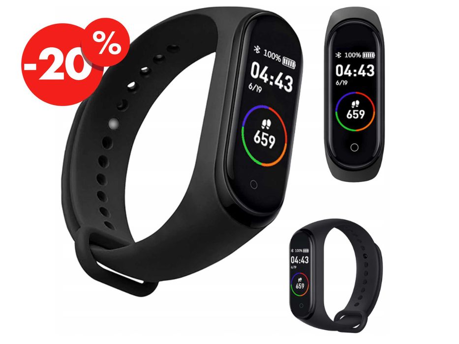 Smartwatch Opaska Zegarek Smartband Sportowa Kroki Tętno - OKAZJA