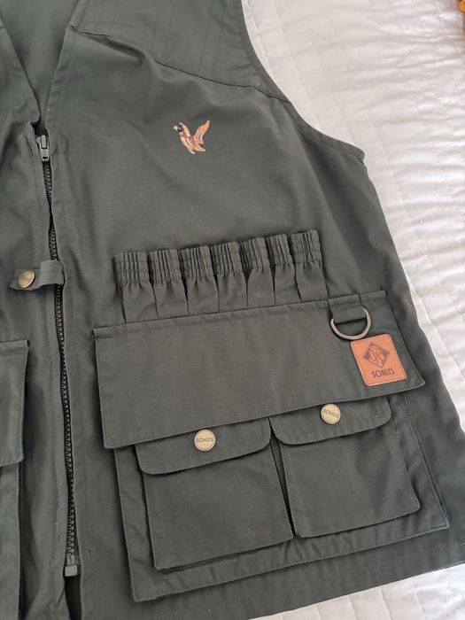 Colete de caça da SOMLYS, com ave estampada. Novo
