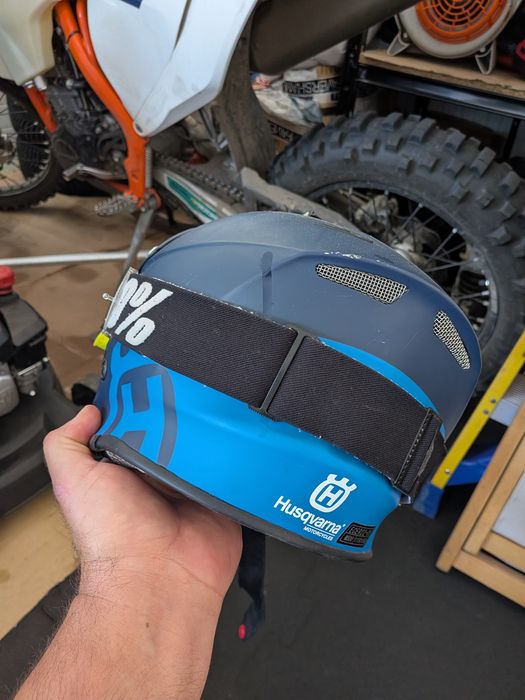 Kask Husqvarna + Gogle 100%