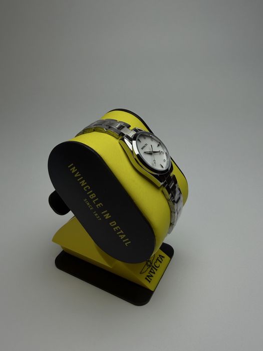 Invicta 69342, жіночий сріблястий годинник, круглий годинник інвікта