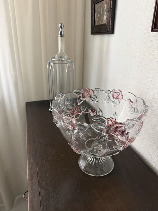 Objetos decorativos em vidro