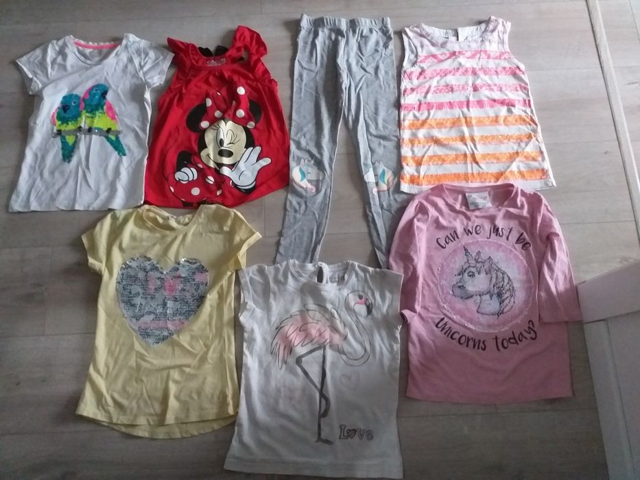 Zestaw ubrań dla dziewczynki tshirt 116/122