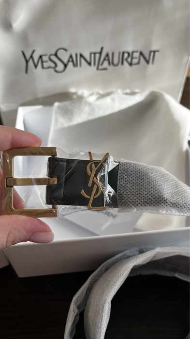 Ремінь YSL шкіряний, люкс якість.