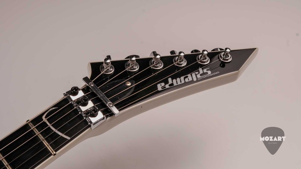 EDWARDS E-ALEXI SCYTHE Alexi Laiho Signature - White with Black Pin Stripe - Made in Japan