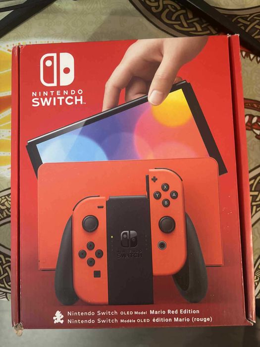 Nintendo Switch Oled Mario Red Edition + gry