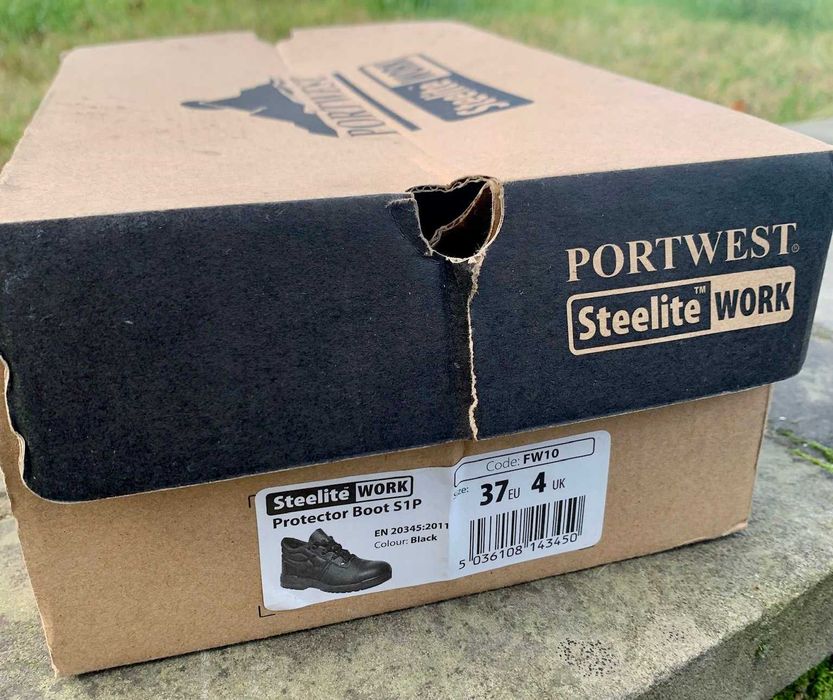 BUTY ROBOCZE DAMSKIE r.37/38 24-24,50 cm z Blachą Obuwie Ochronne