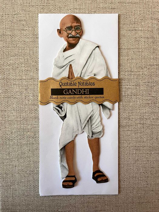 Cartão de Saudação e Autocolantes "Mahatma Gandhi"