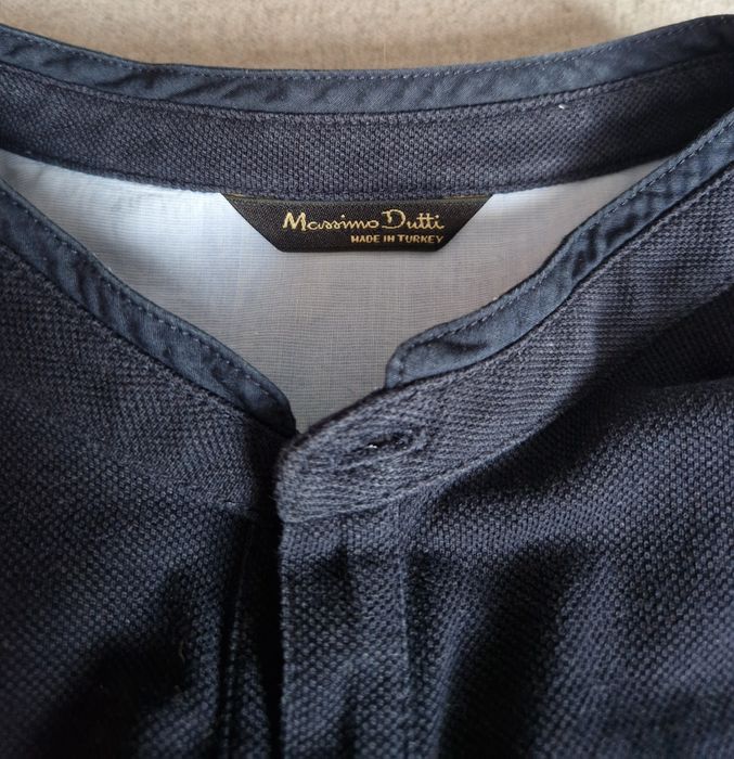 Koszulka polo Massimo Dutti granat L
