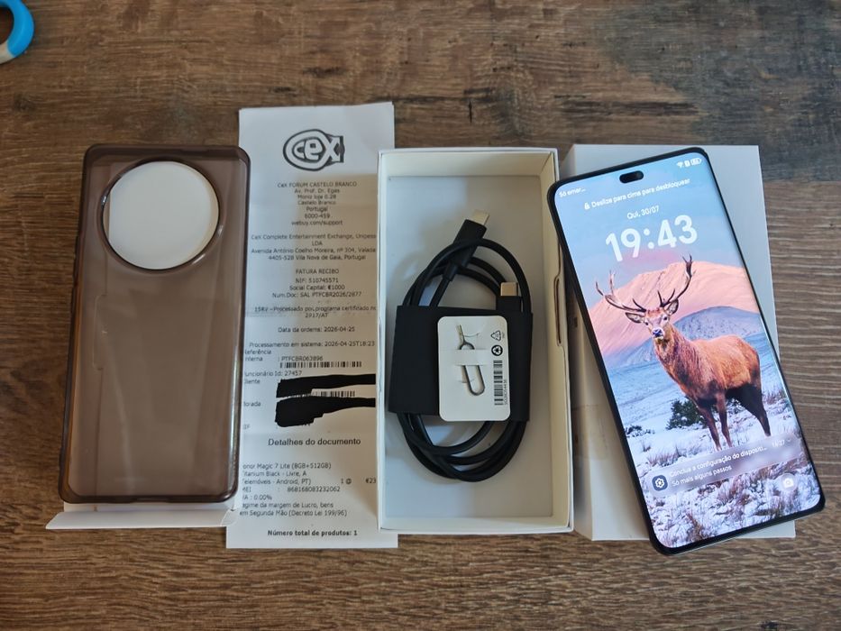 Honor Magic 7 Lite 6.78" 8GB/512GB Preto Seminovo C/Garantia bom estado Aceito Retomas