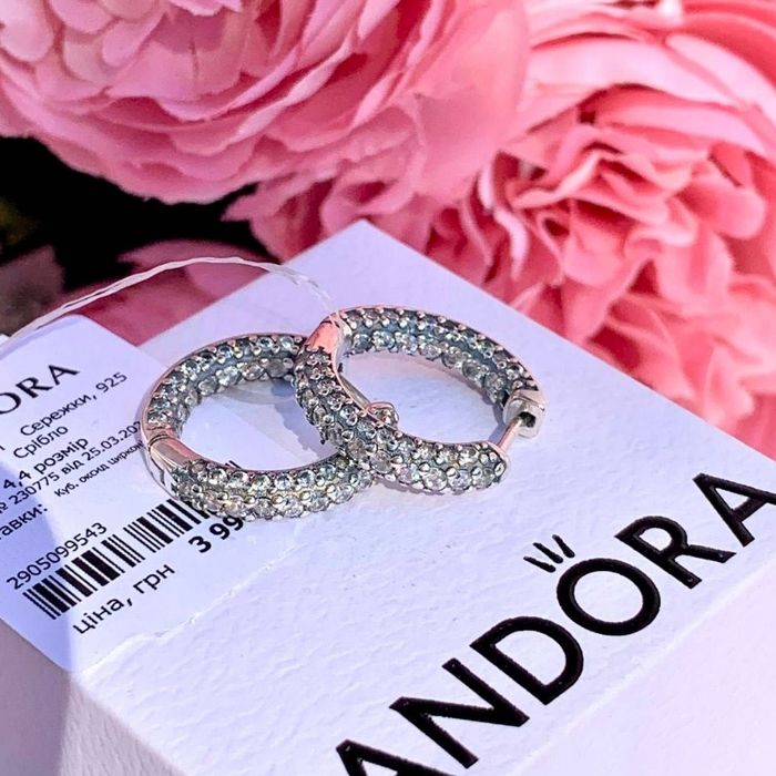 Сережки Пандора серьги pandora оригінальні нові