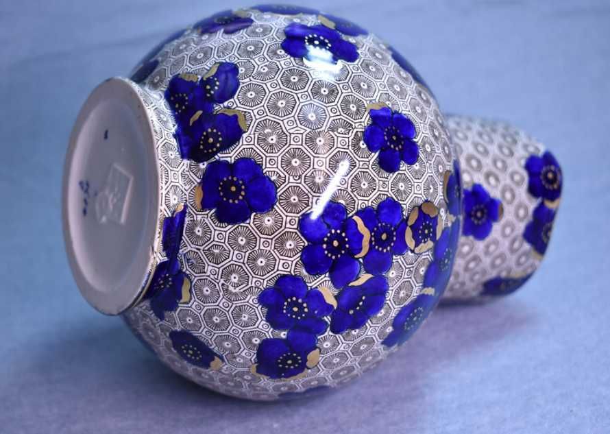 Stary wiktoriański dzbanek Złocony-Kobalt  Minton 1847 rok Anglia