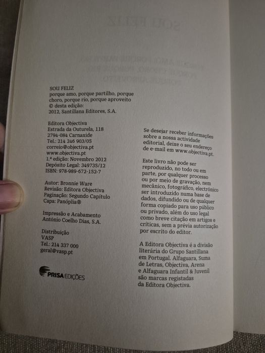 Livro: Sou feliz