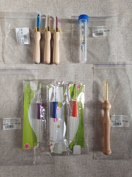 Шерсть для валяния, иголки, держатели SKC, иглы для ковровой вышивки