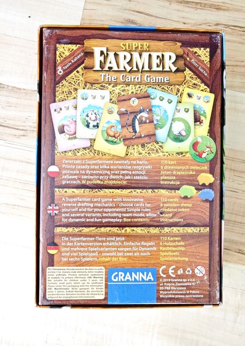 Gra Super Farmer The Card Game Granna – jak nowa, komplet