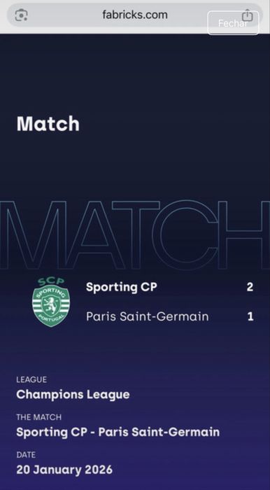 Camisola de jogo (Matchwornshirts) Sporting vs PSG