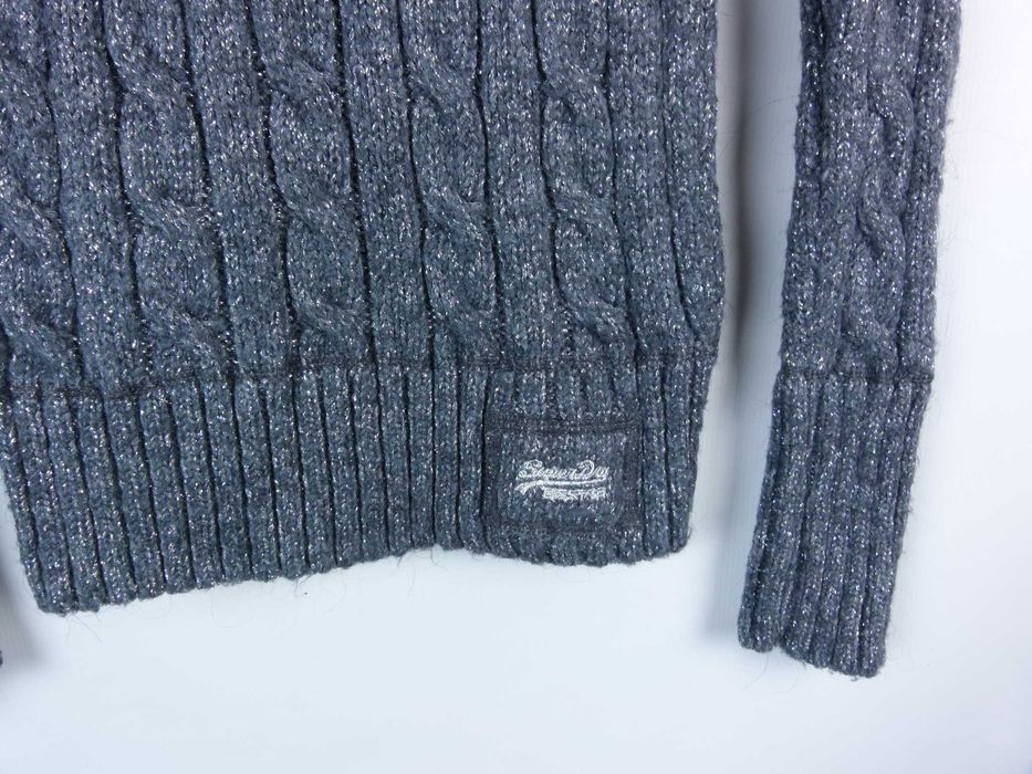 Superdry metalizowany sweter / S