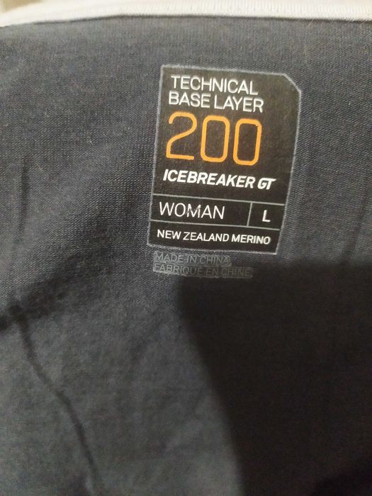 Термокофта\ реглан Icebreaker Bodyfit 200, шерсть мерино.