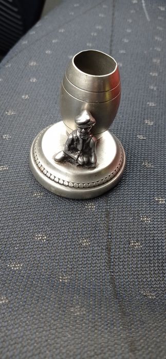 Tin-plated match holder, stand, or bookend (new)