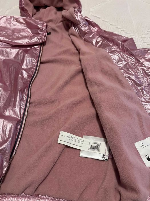 Parka rosa metálico com forro polar – menina (12-14 anos)