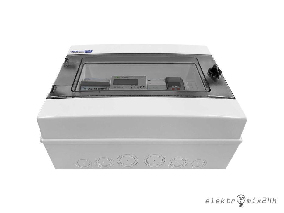 Rozdzielnica hermetyczna do zabezpieczenia pompy ciepła z licznikiem