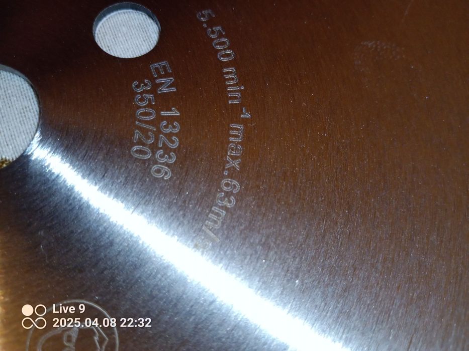 Tarcza do cięcia kostki brukowej i do betonu