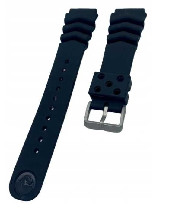 Pasek do zegarka Seiko Casio Diver 22 mm czarny