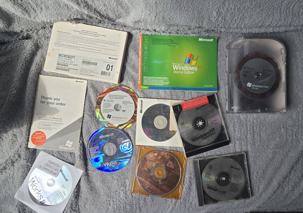 Wielki Zestaw Retro Microsoft: Windows NT (PLOMBA!), XP, Vista, Win 7