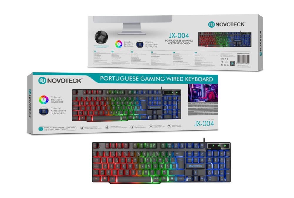 Teclado computador luminoso