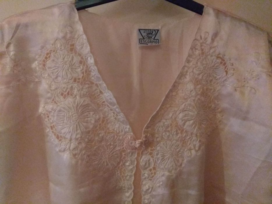 Conjunto cetim rosa 3 peças