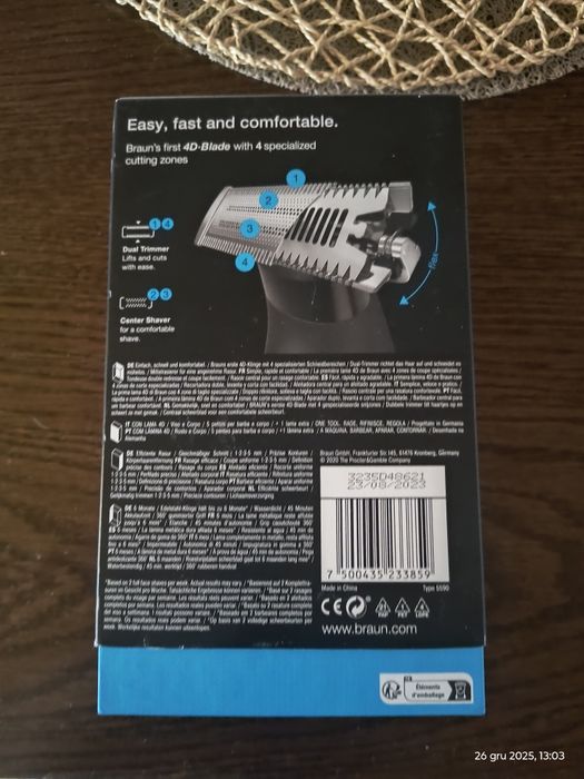 Golarka, Trymer Braun XT 5110 Nowa z paragonem