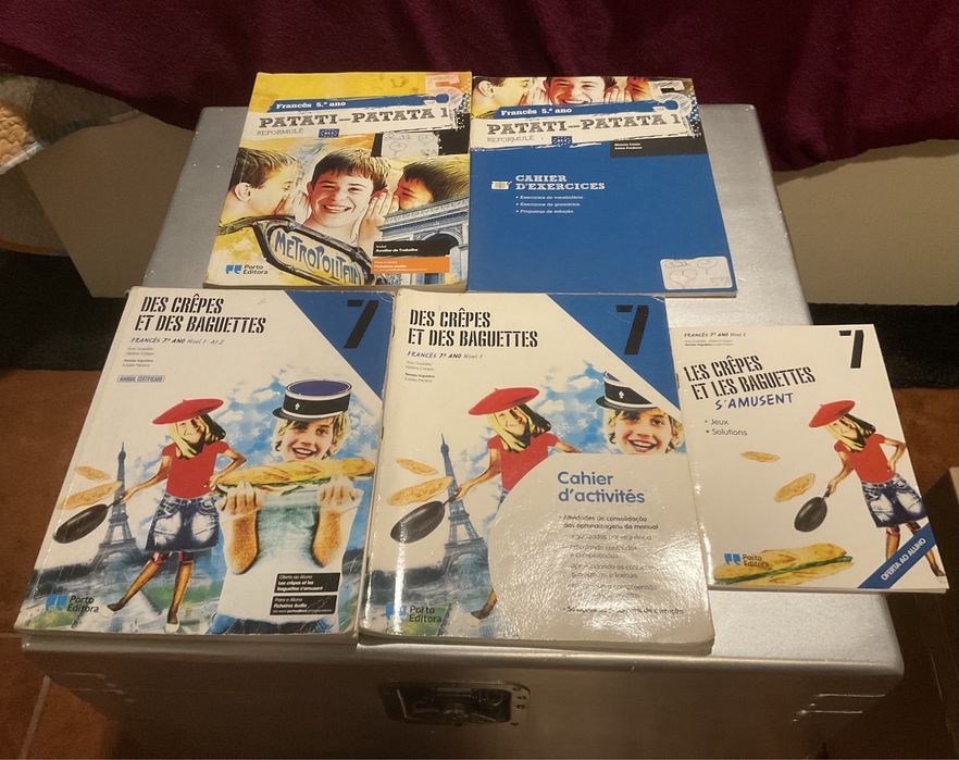 Livros de francês de 5, 7 e 8 anos