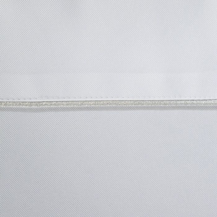 Obrus 85x85 biały srebrna lamówka w pudełku