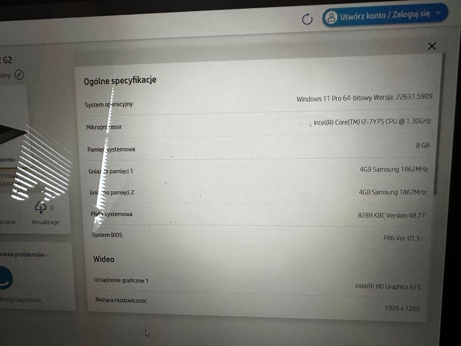 Laptop tablet HP x2 612 G2 i7
