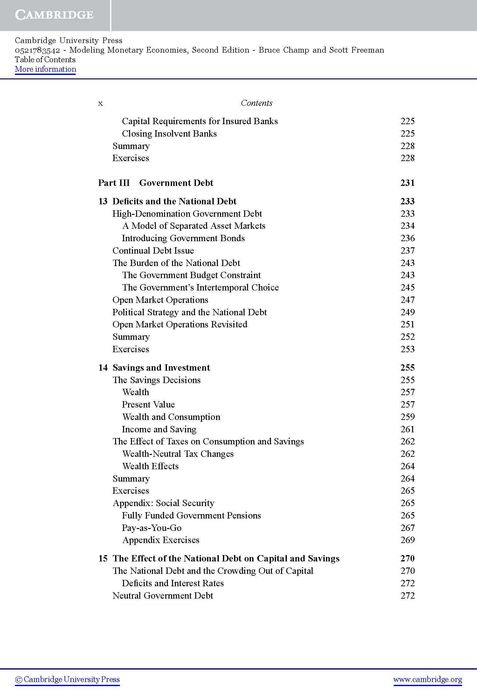 Modeling Monetary Economies: Champ, Bruce/ Freeman, Scott 2nd edition