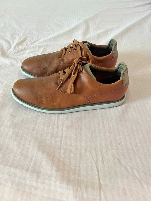 Sapatos Camper de homem em pele castanha com atacadores, tamanho 41